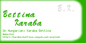 bettina karaba business card